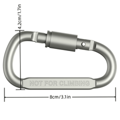 2pcs Aluminum D Ring Locking Buckle for Camping & Hiking