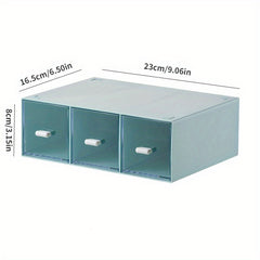 Desktop Storage Box Vertical & Horizontal, Transparent Drawer