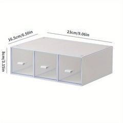 Desktop Storage Box Vertical & Horizontal, Transparent Drawer