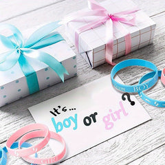 5pcs Gender Reveal Silicone Bracelets Back to School Ceremony Band