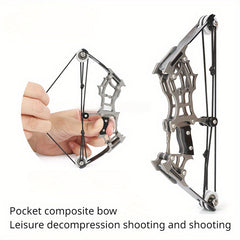 Mini Composite Bow Archery Set Stainless Steel Mini Bow Decompression Toy