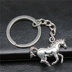 Vintage Horse Pendant Keyring Bag Purse Keychain for Women Girls
