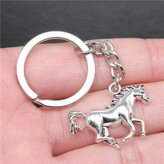 Vintage Horse Pendant Keyring Bag Purse Keychain for Women Girls