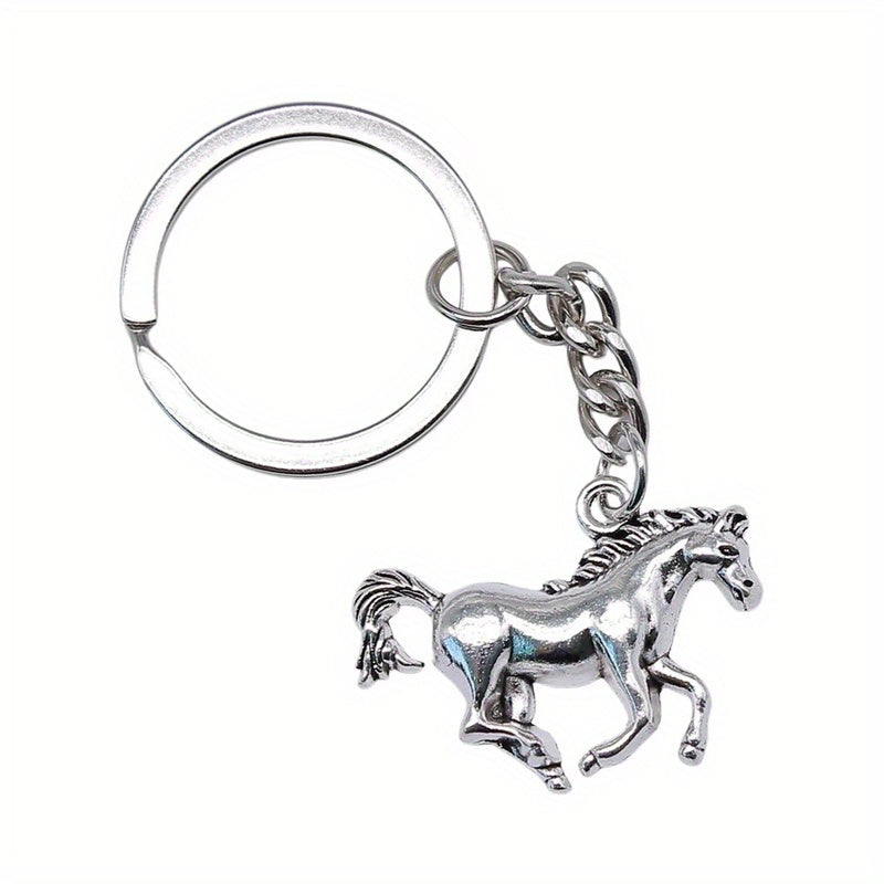 Vintage Horse Pendant Keyring Bag Purse Keychain for Women Girls