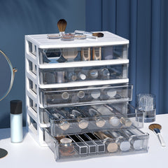 Cosmetics Sundries Transparent Drawer Organizer Desktop Storage Box