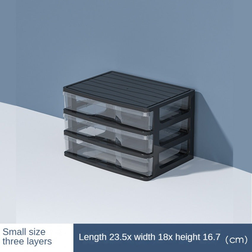 Cosmetics Sundries Transparent Drawer Organizer Desktop Storage Box