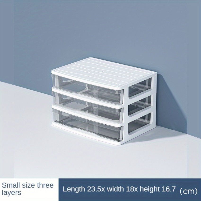 Cosmetics Sundries Transparent Drawer Organizer Desktop Storage Box