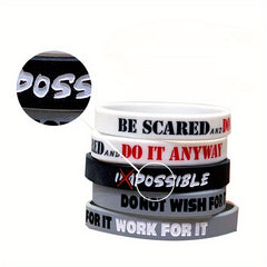 10pcs Inspirational Quotes Silicone Bracelets with Motivational Sayings
