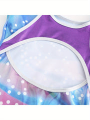 Tie Dye Ballet Leotard Romper Stretchy Breathable Dance Performance Gift