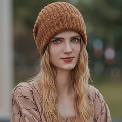 Hand Knit Wool Hat Mens Size XL Watch Cap Beanie