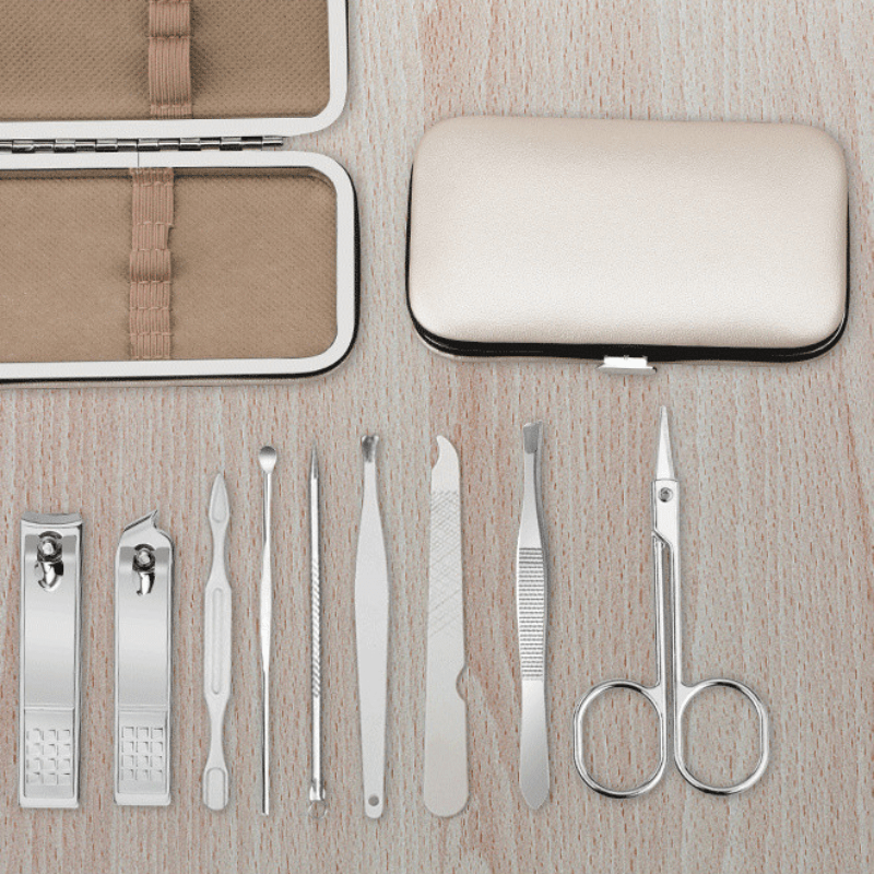 Portable Nail Clippers Fingernail & Toenail Cutter Manicure Tool Set