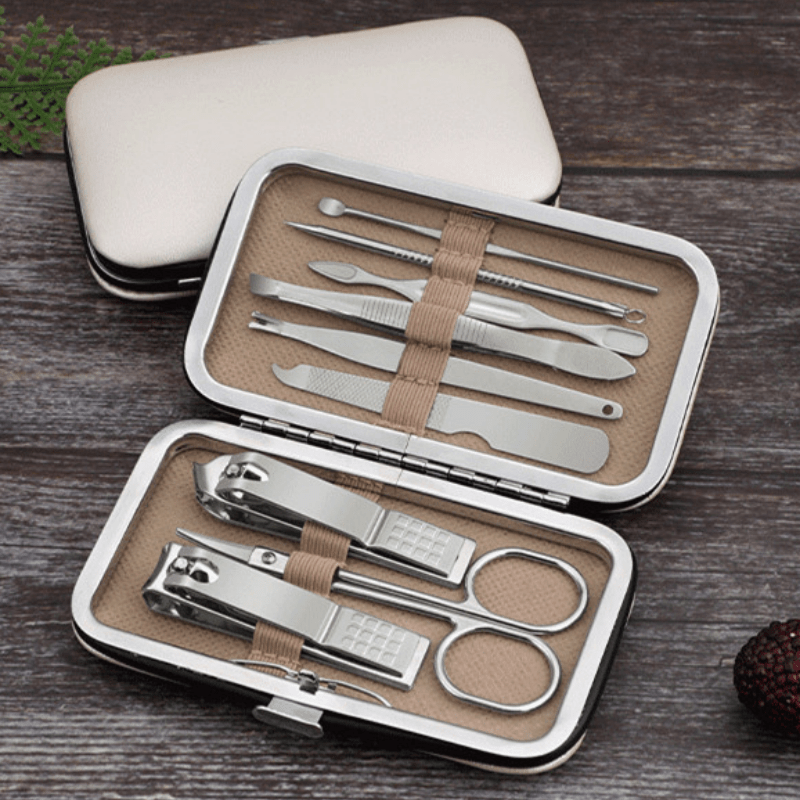 Portable Nail Clippers Fingernail & Toenail Cutter Manicure Tool Set