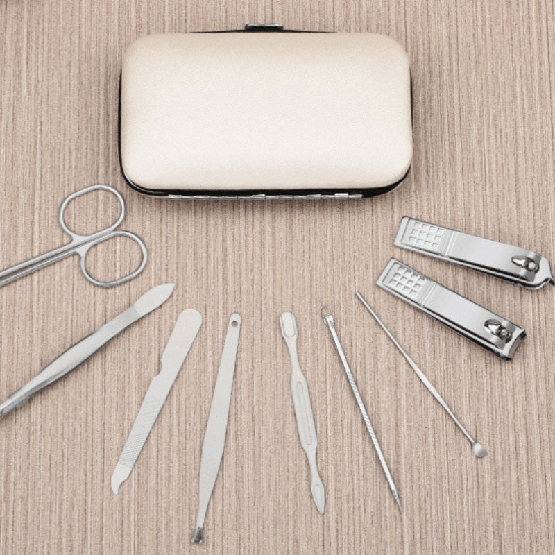 Portable Nail Clippers Fingernail & Toenail Cutter Manicure Tool Set