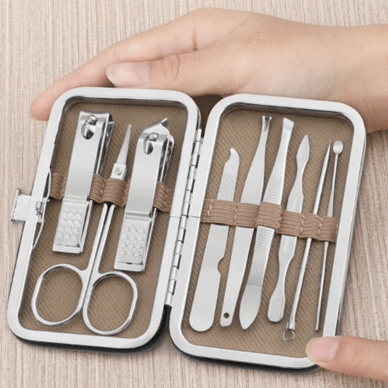 Portable Nail Clippers Fingernail & Toenail Cutter Manicure Tool Set