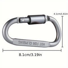 6pcs Metal Hanging Buckle Spring Hook Clip for Camping Hiking Travel