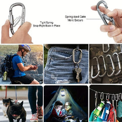 6pcs Metal Hanging Buckle Spring Hook Clip for Camping Hiking Travel