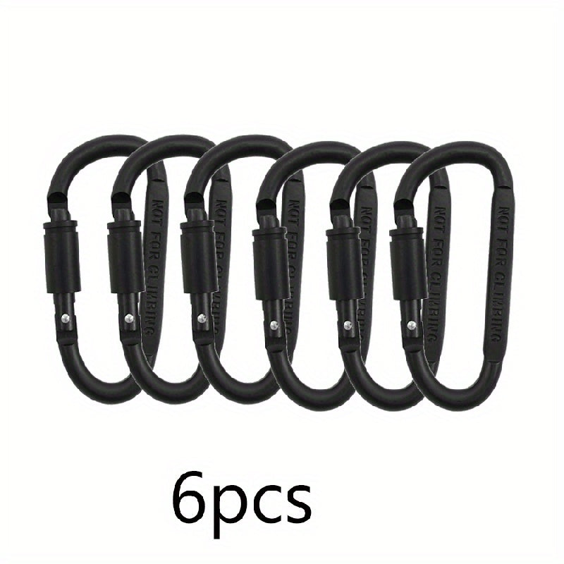 6pcs Metal Hanging Buckle Spring Hook Clip for Camping Hiking Travel