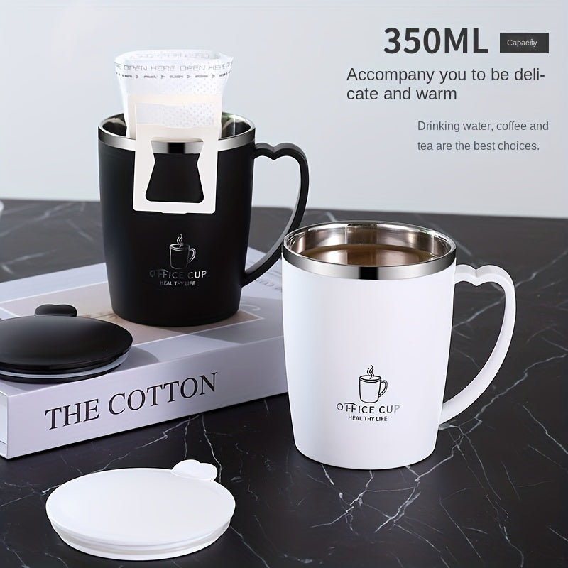 Stainless Steel Coffee Mug 350ml 12oz with Lid
