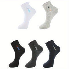 5 Pairs Men's Deodorant & Sweat Absorbing Socks for Sports & Casual Wear