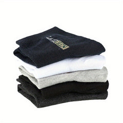 5 Pairs Men's Deodorant & Sweat Absorbing Socks for Sports & Casual Wear