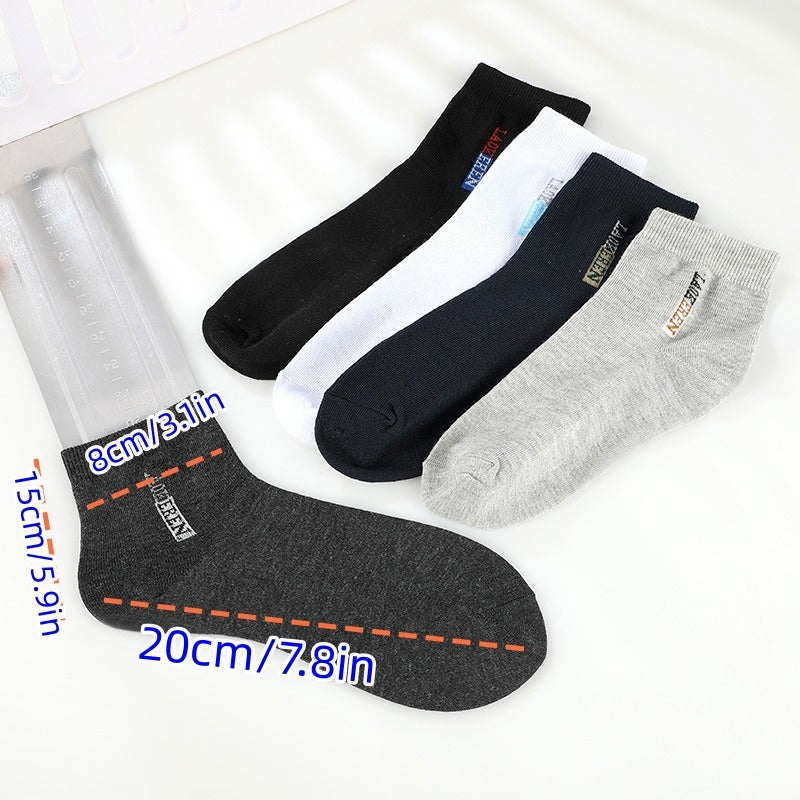 5 Pairs Men's Deodorant & Sweat Absorbing Socks for Sports & Casual Wear