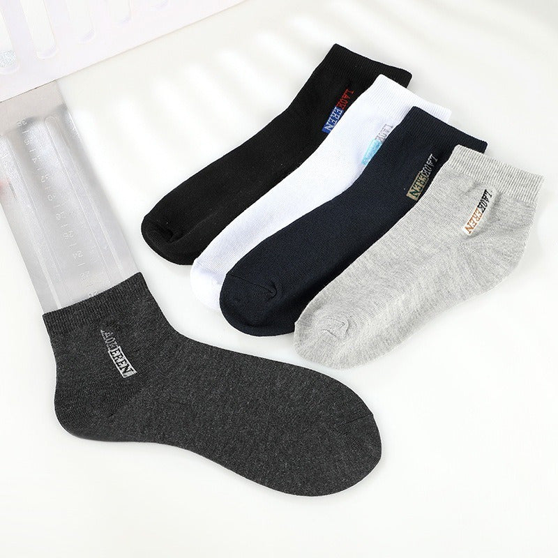 5 Pairs Men's Deodorant & Sweat Absorbing Socks for Sports & Casual Wear