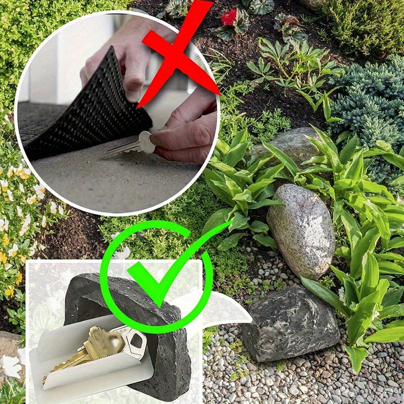 Key Hider Outdoor Hidden Key Box Simulation Stone Storage Box