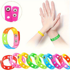Silicone Wristbands Adjustable Bracelets Mixed Charms for Shoe Party Birthday