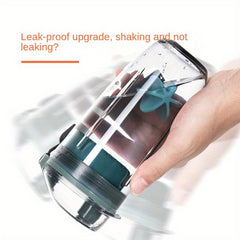 400ml Transparent Leakproof Water Bottle with Strap and Stirring Ball