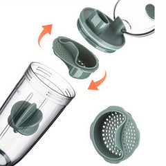 400ml Transparent Leakproof Water Bottle with Strap and Stirring Ball