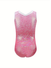 Girls Stretchy Sleeveless Ballet Leotard Breathable Dance Suit