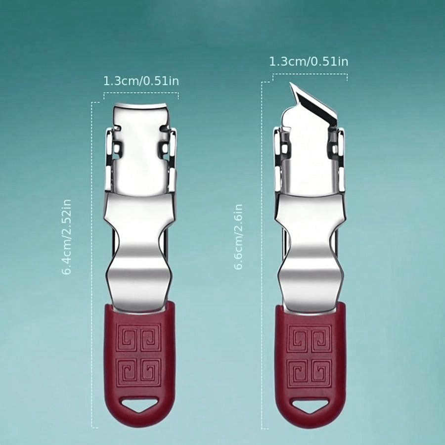 Ultra-Thin Nail Scissors Set, Portable Nail Clippers, 2-Piece Mini Cutter