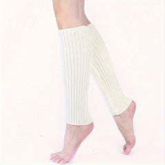 Ribbed Knit Leg Warmer Solid Calf Cover