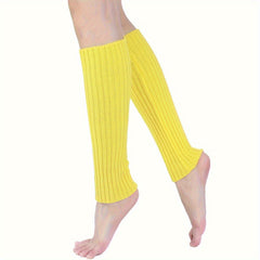 Ribbed Knit Leg Warmer Solid Calf Cover