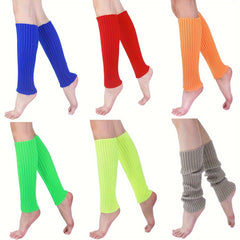 Ribbed Knit Leg Warmer Solid Calf Cover