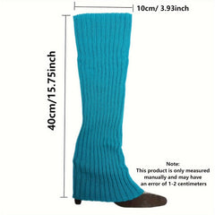 Ribbed Knit Leg Warmer Solid Calf Cover