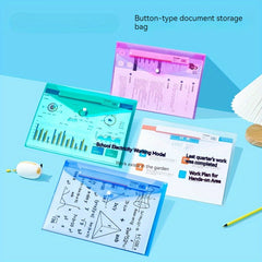 A4 Transparent Buckle Bag Identification Card File Bag