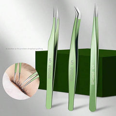 Eyelash Tweezers Set False Eyelashes Clip Set 3pcs