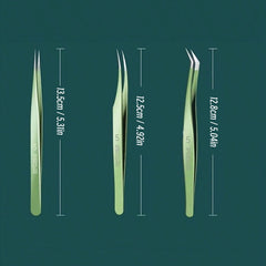 Eyelash Tweezers Set False Eyelashes Clip Set 3pcs
