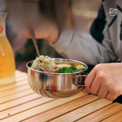500-700ml Stainless Steel Foldable Bowl for Cooking and Camping