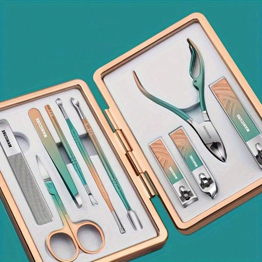 Portable Nail Clippers Fingernail & Toenail Cutter Manicure Tool Set
