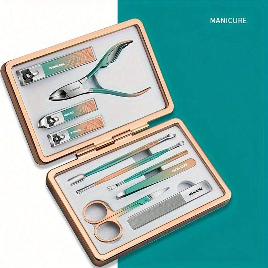 Portable Nail Clippers Fingernail & Toenail Cutter Manicure Tool Set