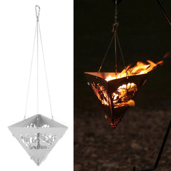 Portable Camping Triangle Hanging Stove Stainless Steel Grill Holder