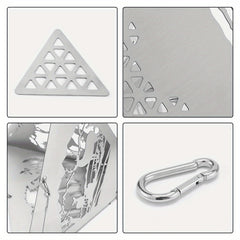 Portable Camping Triangle Hanging Stove Stainless Steel Grill Holder