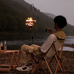 Portable Camping Triangle Hanging Stove Stainless Steel Grill Holder