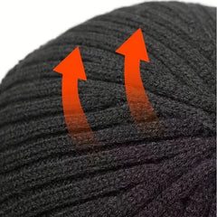 Men's Knitted Hat & Gloves Set Winter Warm Ear Protection