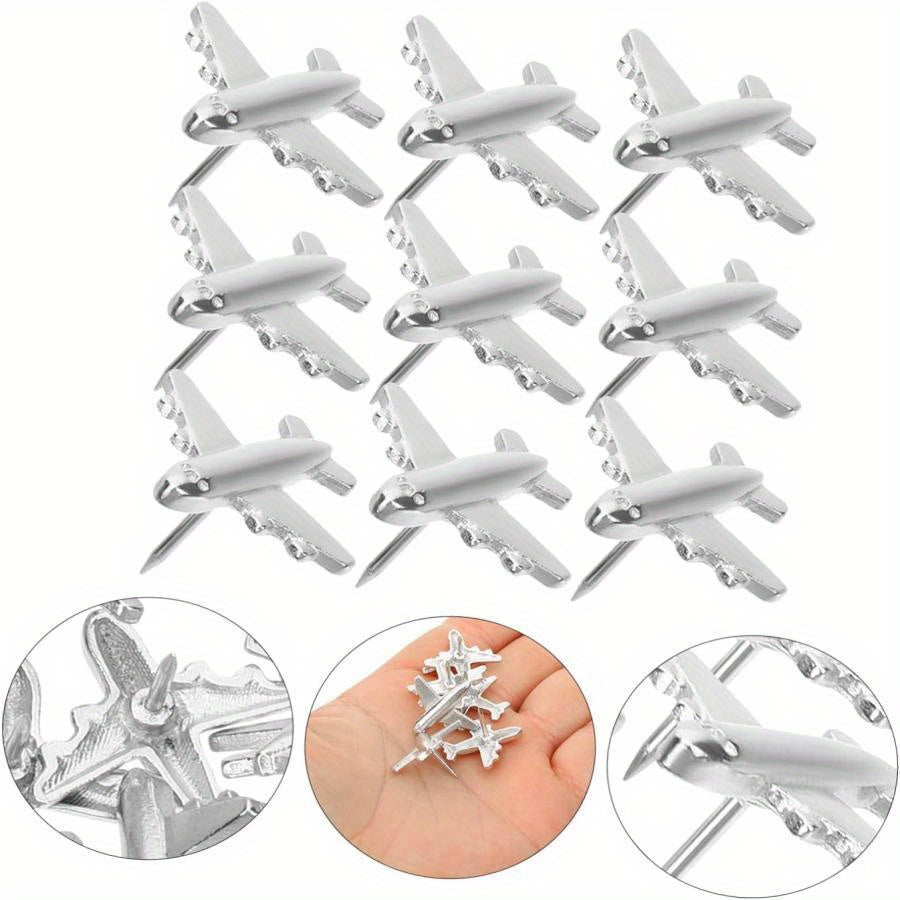 12pcs 3D Airplane Pins for Cork Boards