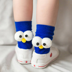 Teenager's Colorful Doll Stockings, Moisture Wicking Crew Socks