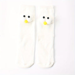 Teenager's Colorful Doll Stockings, Moisture Wicking Crew Socks