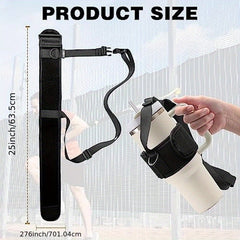 Adjustable Faux Leather Water Bottle Holder Cup Sleeve Bag 40-128oz